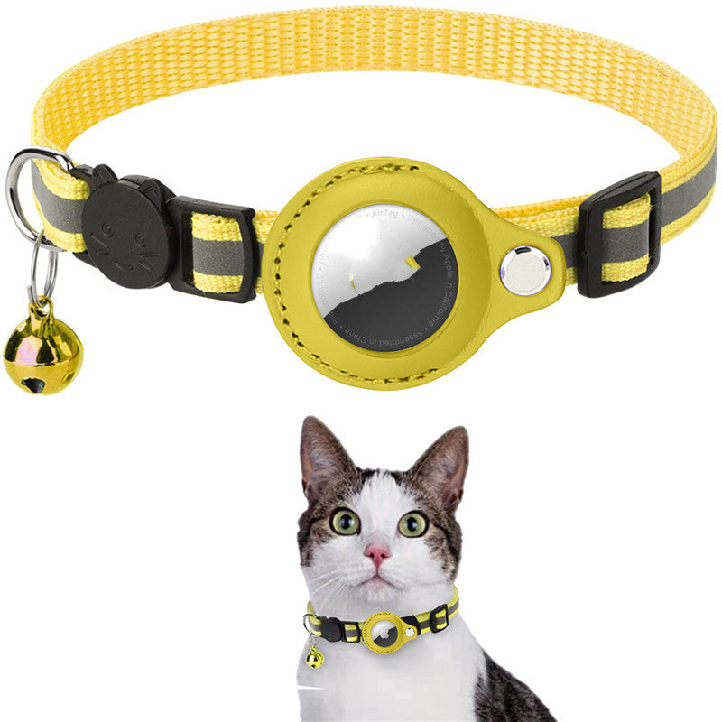 Reflective Collar Waterproof Holder Case For Airtag Protective Cover Cat Dog Kitten Puppy Nylon Collar
