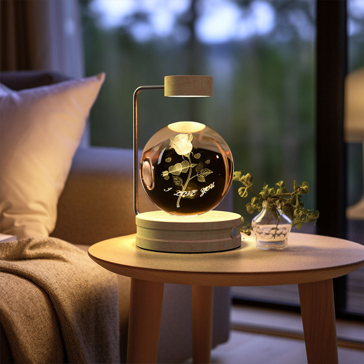 3D Galaxy Crystal Ball Night Light