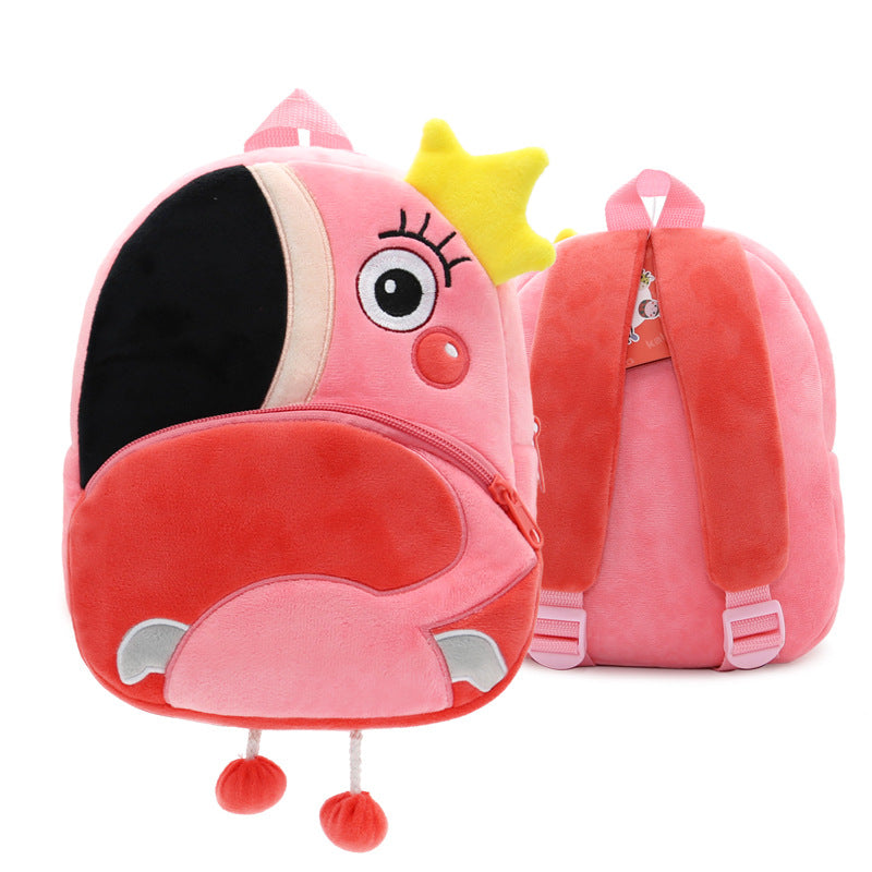 Cute Plush Backpack,Cartoon Animal School Bag,Lightweight Kids' Toy Backpack for Kindergarten
