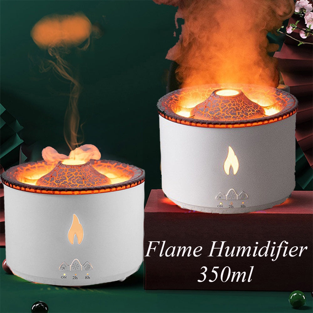 New Creative Ultrasonic Essential Oil Humidifier Volcano Aromatherapy Machine,Air Flame Humidifier Diffuser,Volcano Spray Jellyfish