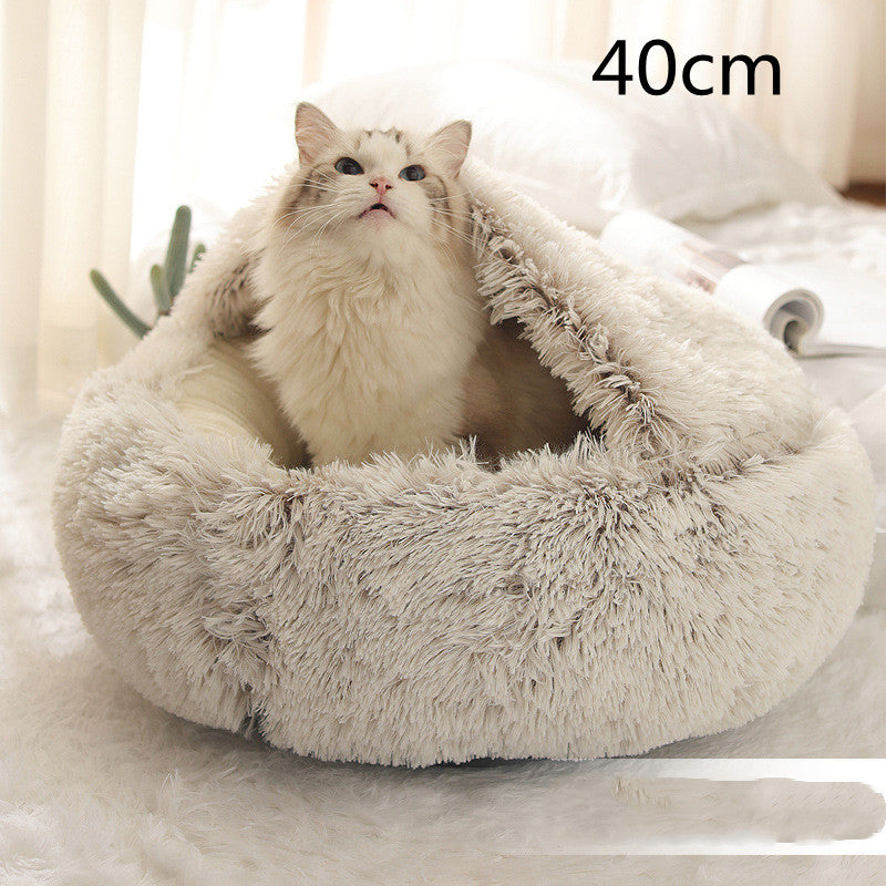 CozyNook Plush Round Pet Bed