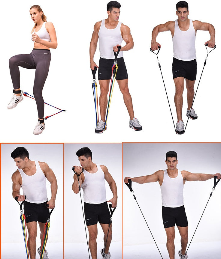 FlexTone Resistance Bands,Home Workout Strength Training Kit