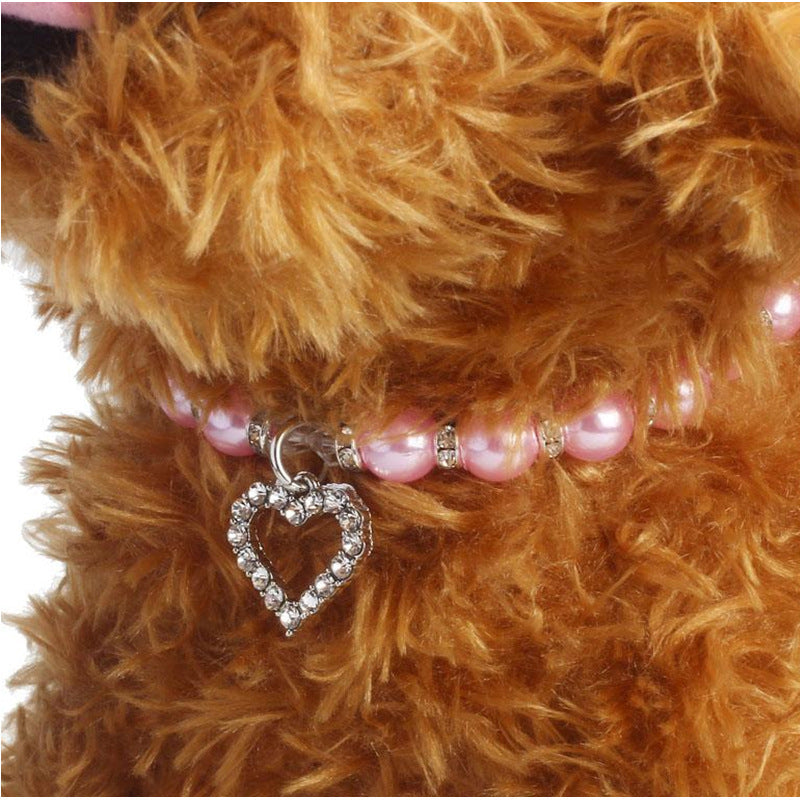 Pearl Collar,Sparkling Rhinestone And Alloy Pendant
