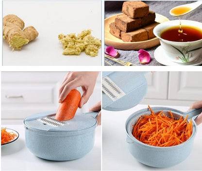 Ultimate 8 In 1 Vegetable Slicer And Kitchen Chopper Multi Tool Set