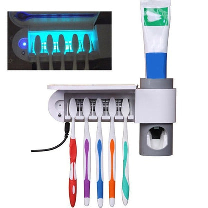 The Ultimate All In One Toothbrush Organizer, Toothbrush Holder,Sterilizer,Toothpaste Dispenser