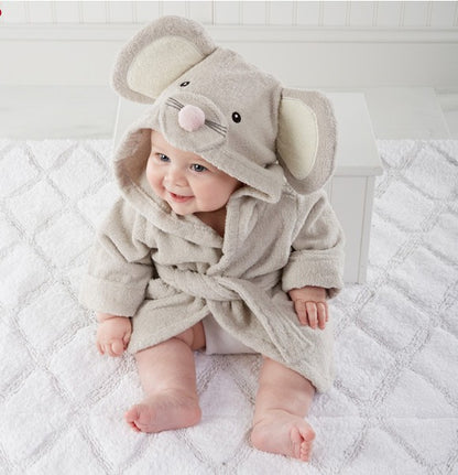 Children's Hooded Animal Bathrobe