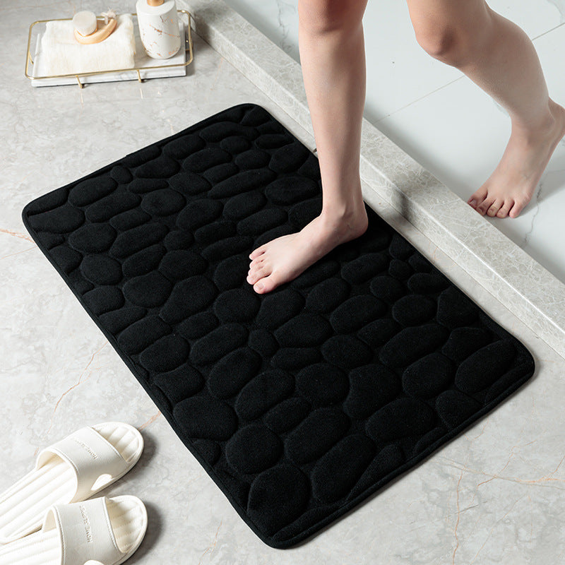 Pebble Stone Bathroom Carpet Toilet Floor Mat, Door Mat