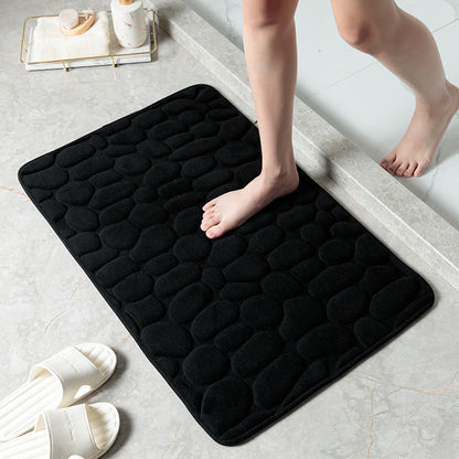 Pebble Stone Bathroom Carpet Toilet Floor Mat, Door Mat