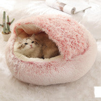 CozyNook Plush Round Pet Bed