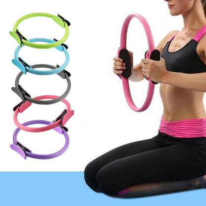 Yoga Fitness Pilates Ring Women Girls Circle Magic, Dual Exercise Home Gym Workout Sports Lose Weight Body Resistance