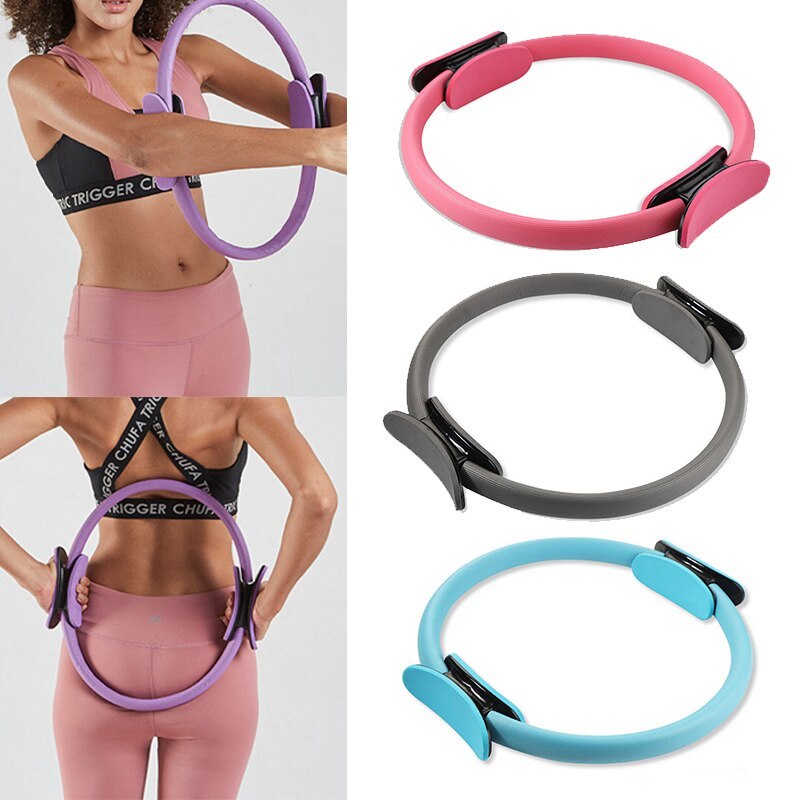 Yoga Fitness Pilates Ring Women Girls Circle Magic, Dual Exercise Home Gym Workout Sports Lose Weight Body Resistance