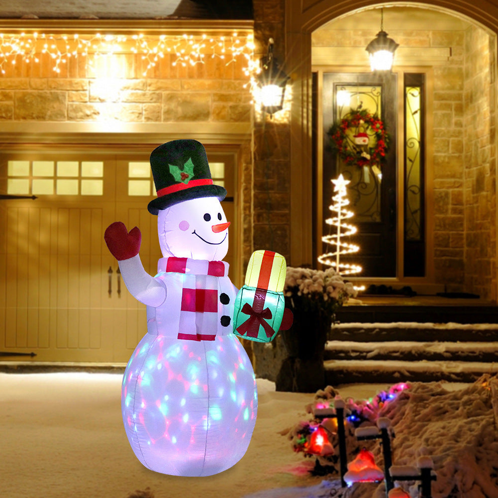 LED Inflatable Yard Decor,Outdoor Christmas Snowman Santa Figures