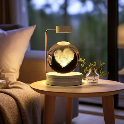 Crystal Ball Cosmic Indoor Night Light USB Power Warm Bedside Light,Magical Glow Crystall Ball