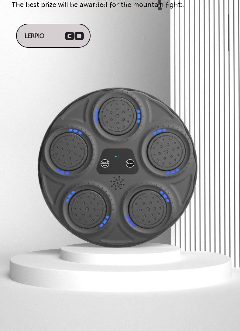 Martial Arts Self Defense Hanging Boxing Target, Music Boxing Machine Blue Light Hitting Reaction, Intelligent Electronic Wall Boxing Target