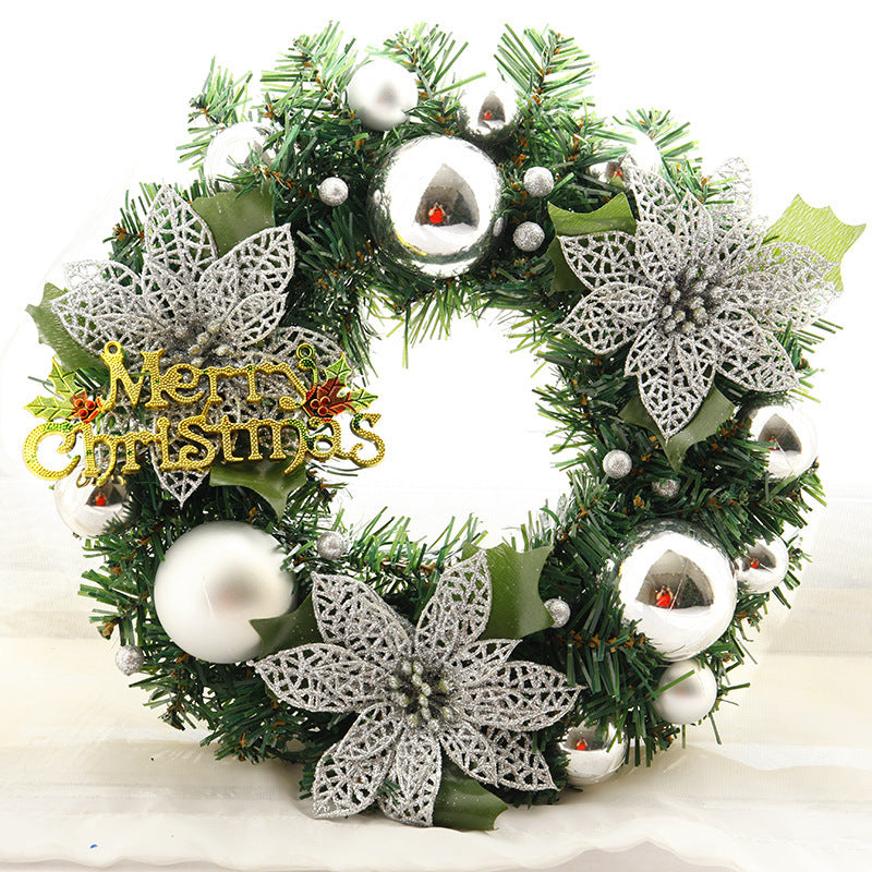 Festive Holiday Door Wreath,Classic Christmas Greenery Decor
