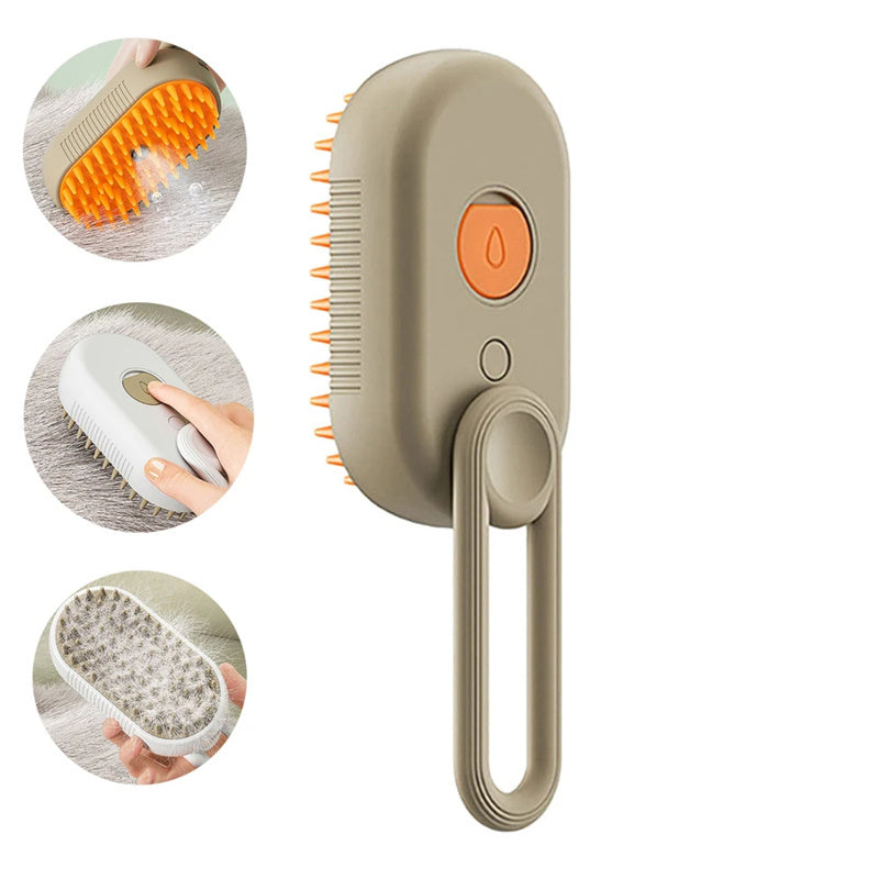 3 In 1 Electric Steam Pet Brush, Electric Spray Cat Hair Brushes For Massage, Steam Brush Pet Grooming,
