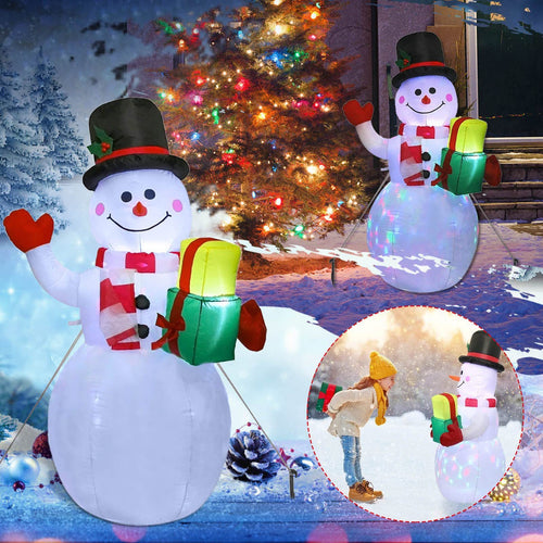LED Inflatable Yard Decor,Outdoor Christmas Snowman Santa Figures