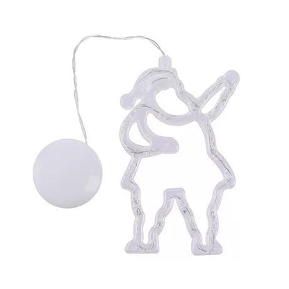 Battery Powered LED Window Lights,Suction Cup Christmas Figure Lamps
