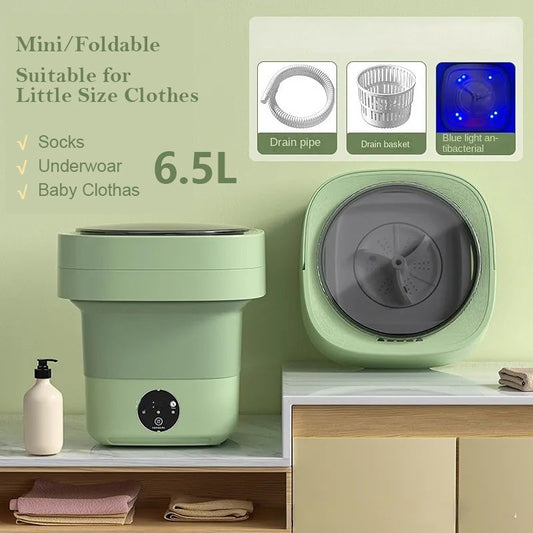 Mini Foldable Washing Machine, Portable Mini Socks Underwear Panties Washing Machine, Big Capacity 3 Models With Spinning Dry Gadgets