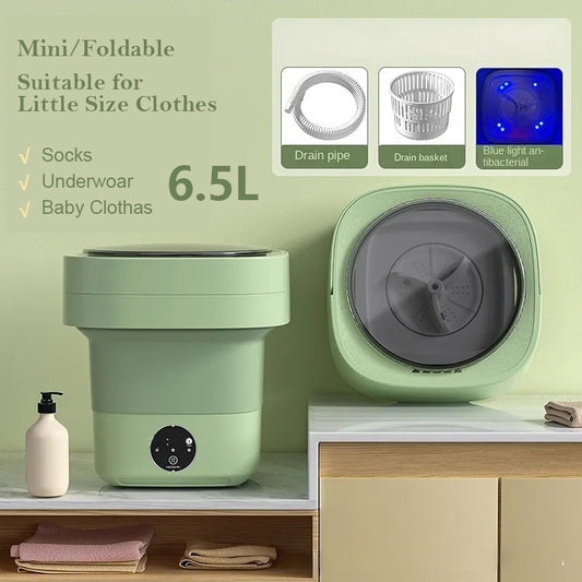 Foldable Portable Washing Machine,Compact Electric Spin Dry