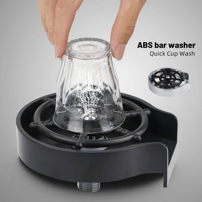 Bar Counter Cup Washer Sink, High Pressure Spray Automatic Faucet Coffee Pitcher Wash