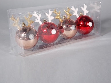Assorted Christmas Ornament Set,Reindeer Ball Star Collection