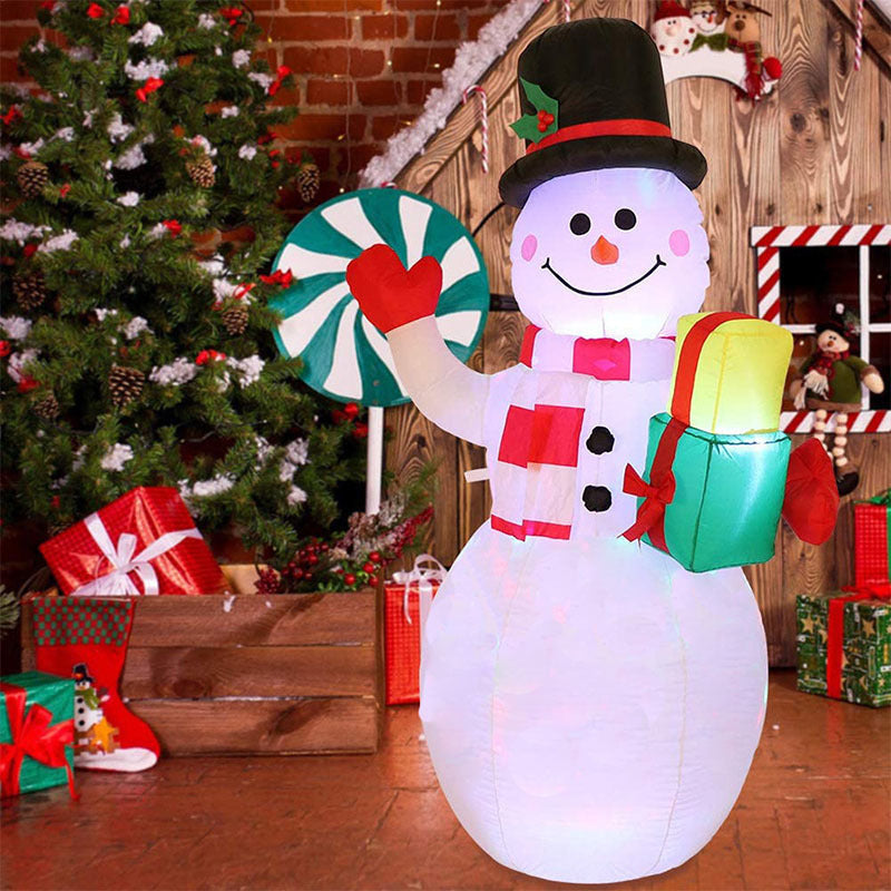 LED Inflatable Yard Decor,Outdoor Christmas Snowman Santa Figures
