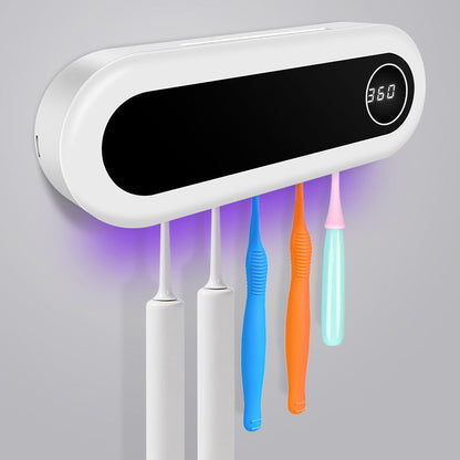 Smart UV Toothbrush Sterilizer,Wall Mounted Toothbrush Sterilizer Holder For Bathroom