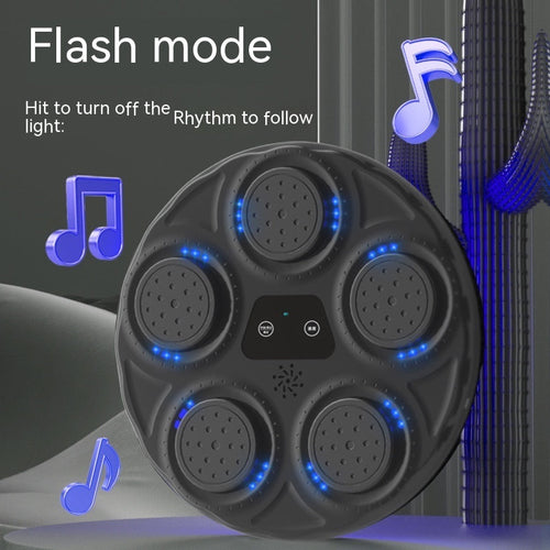 Martial Arts Self Defense Hanging Boxing Target, Music Boxing Machine Blue Light Hitting Reaction, Intelligent Electronic Wall Boxing Target