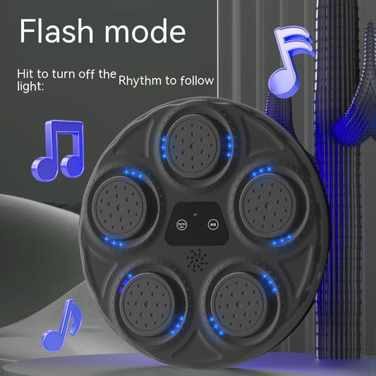 Martial Arts Self Defense Hanging Boxing Target, Music Boxing Machine Blue Light Hitting Reaction, Intelligent Electronic Wall Boxing Target