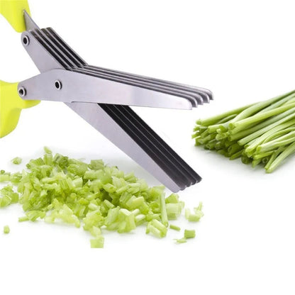 Multifunctional Multi Layer Scissors,  Stainless Steel Green Onion & Herb Scissor,Kitchen Gadgets
