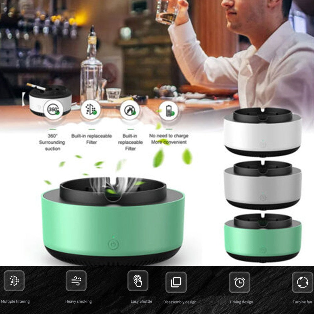 Smoke Removal Air Purification AshtrayAnion Purification, Practical Automatic Purifier Ashtray Portable