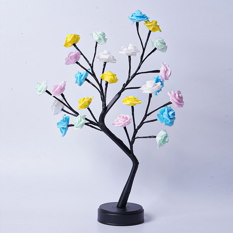 USB Powered Rose Table Lamp,3D Flower Night Light