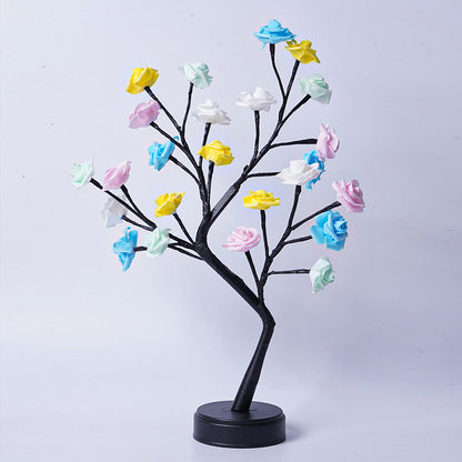 USB Powered Rose Table Lamp,3D Flower Night Light