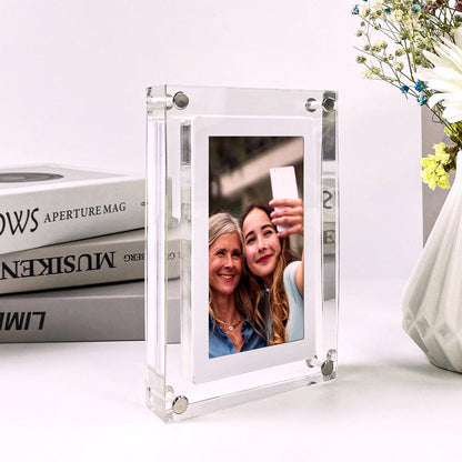 Digital Picture Frame Acrylic Video Player,Digital Photo Frame Vertical Display With 1GB And Battery Type C