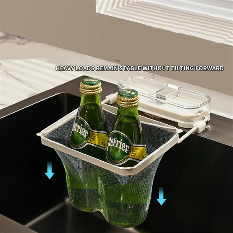 Kitchen Sink Filter Rack, Suction Cup Disposable Leftover, Leftovers Filter Pocket Kitchen Garbage Drain Rack Sink Strainer