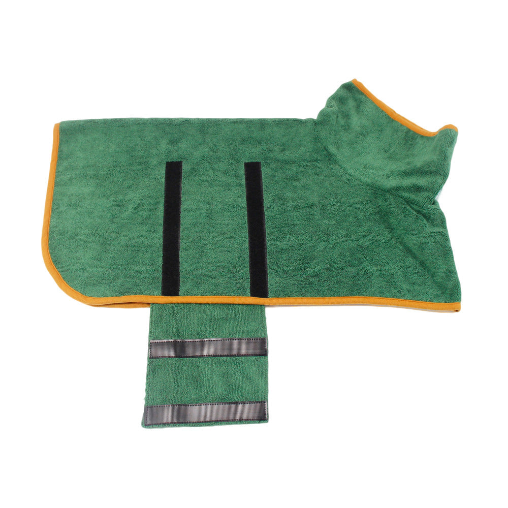 Absorbent Pet Bathrobe With Waist wrapped Microfiber