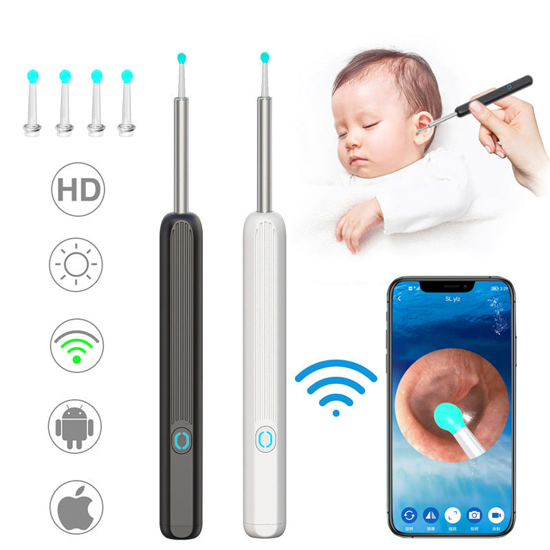 NE3 Wireless Ear Cleaner Otoscope,Ear Wax Removal Tool With Camera LED Light,Ear Cleaning Kit For I-phone