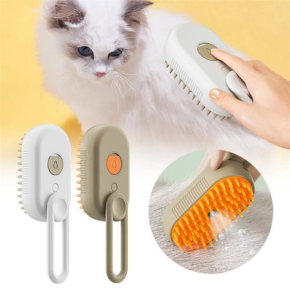 3 In 1 Electric Steam Pet Brush, Electric Spray Cat Hair Brushes For Massage, Steam Brush Pet Grooming,