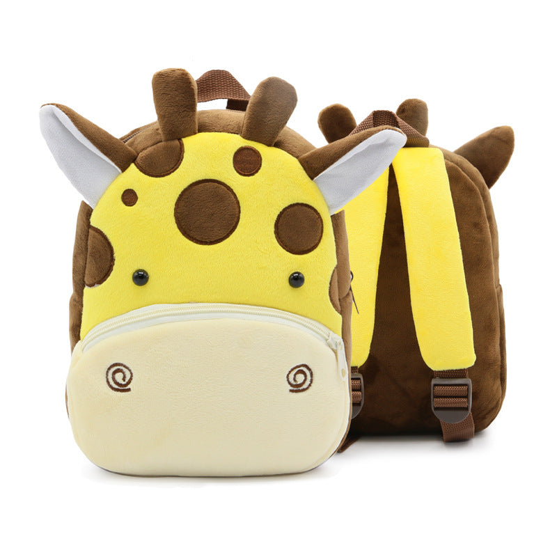 Cute Plush Backpack,Cartoon Animal School Bag,Lightweight Kids' Toy Backpack for Kindergarten