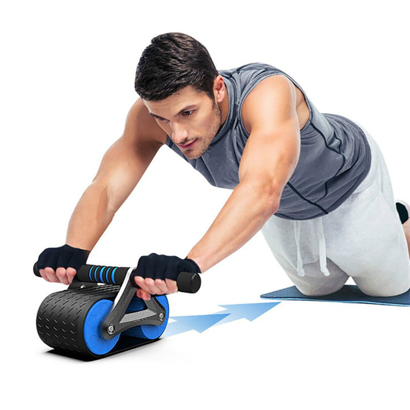 FlexCore Dual Ab Wheel,Automatic Rebound Roller