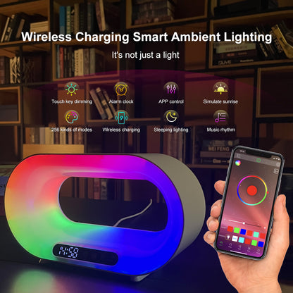 Smart RGB Wireless Charging Alarm Clock