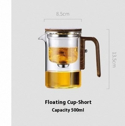 One Click Magnetic Separation Glass Teapot