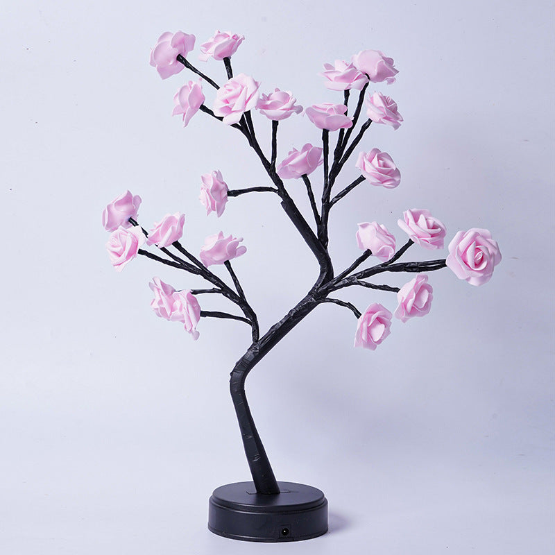USB Powered Rose Table Lamp,3D Flower Night Light