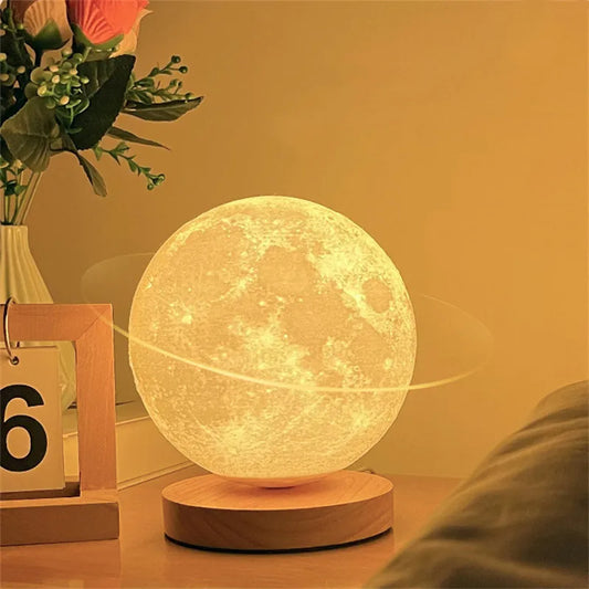 FloatLuna Magnetic Lamp,Levitating 3D Moon Light
