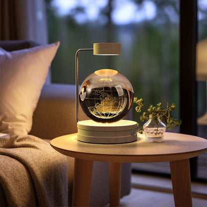 Crystal Ball Cosmic Indoor Night Light USB Power Warm Bedside Light,Magical Glow Crystall Ball