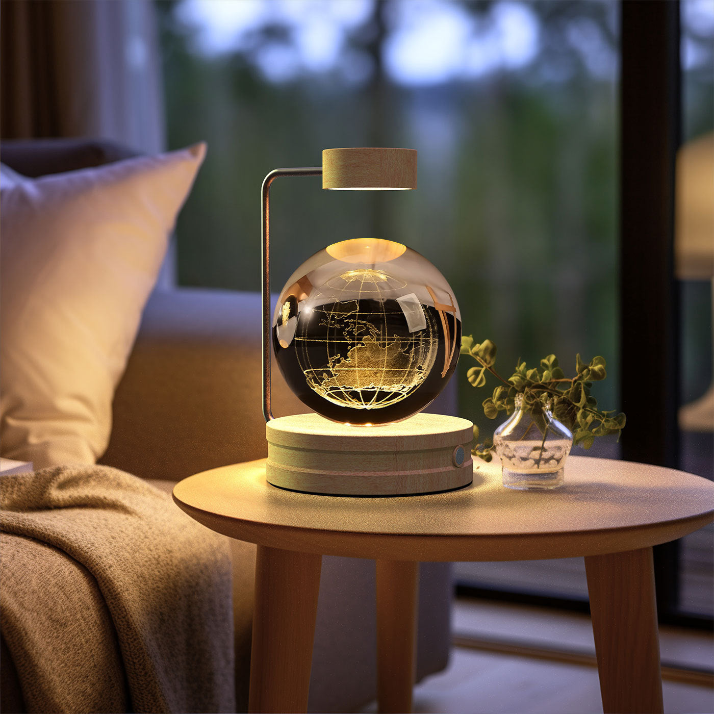 3D Galaxy Crystal Ball Night Light