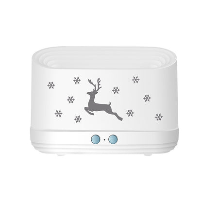 Elk Flame Aroma Diffuser,Realistic Flame Humidifier And Christmas Atmosphere Lamp