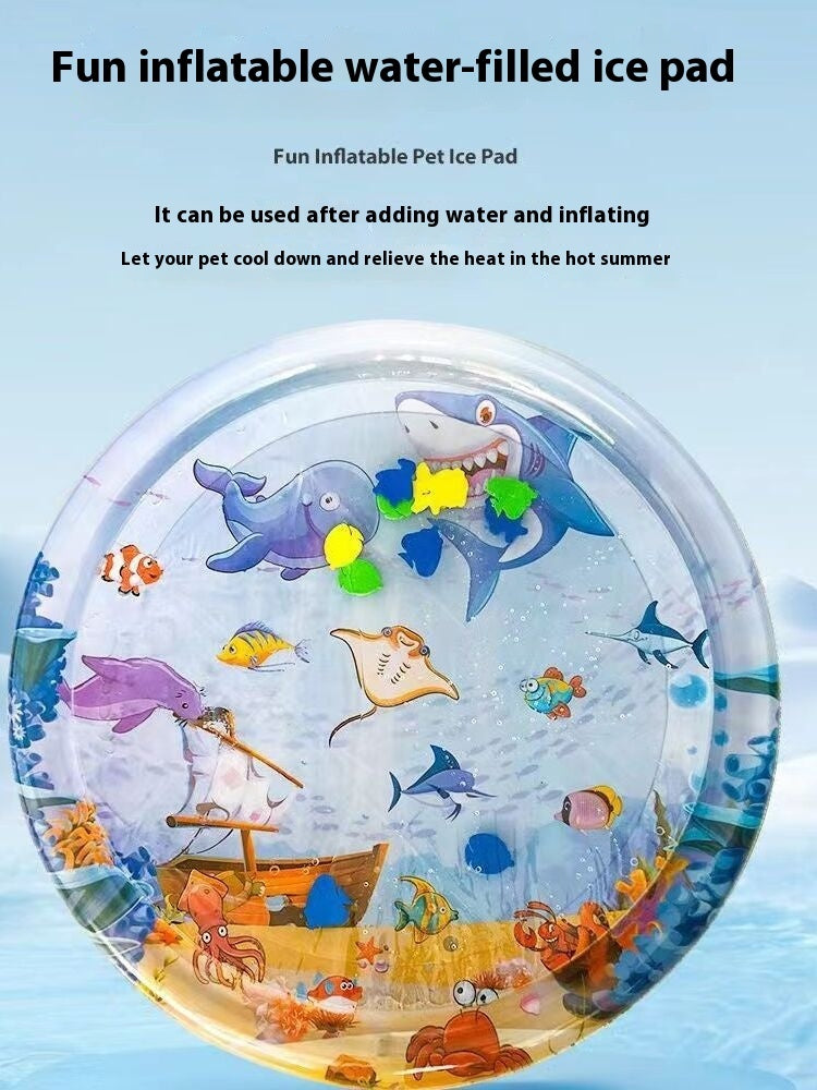 Summer Cooling Pet Water Bed Cushion Ice Pad, Dog Sleeping Square Mat For Puppy Dogs Cats, Cool Cold