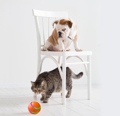 Cat Wicked Ball Toy, Intelligent Ball USB Cat Toys, Self Rotating Ball Automatic Rotation Ball